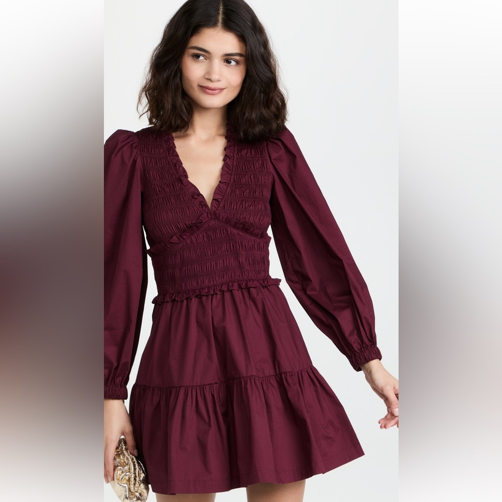 Sea New York Gaia Dress in burgundy